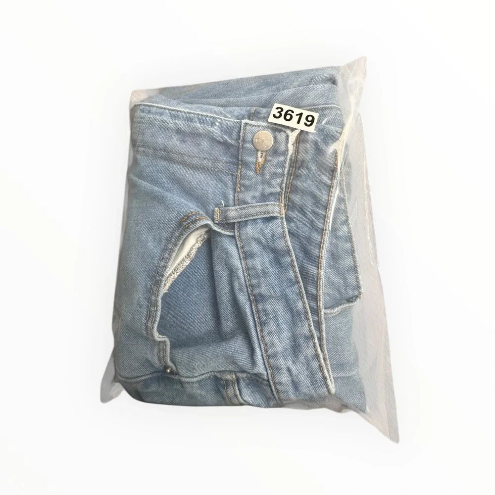 SHEIN Jeans Womens L Light Blue Wide Leg‎ High Waisted Flared Denim Pants - Picture 12 of 12